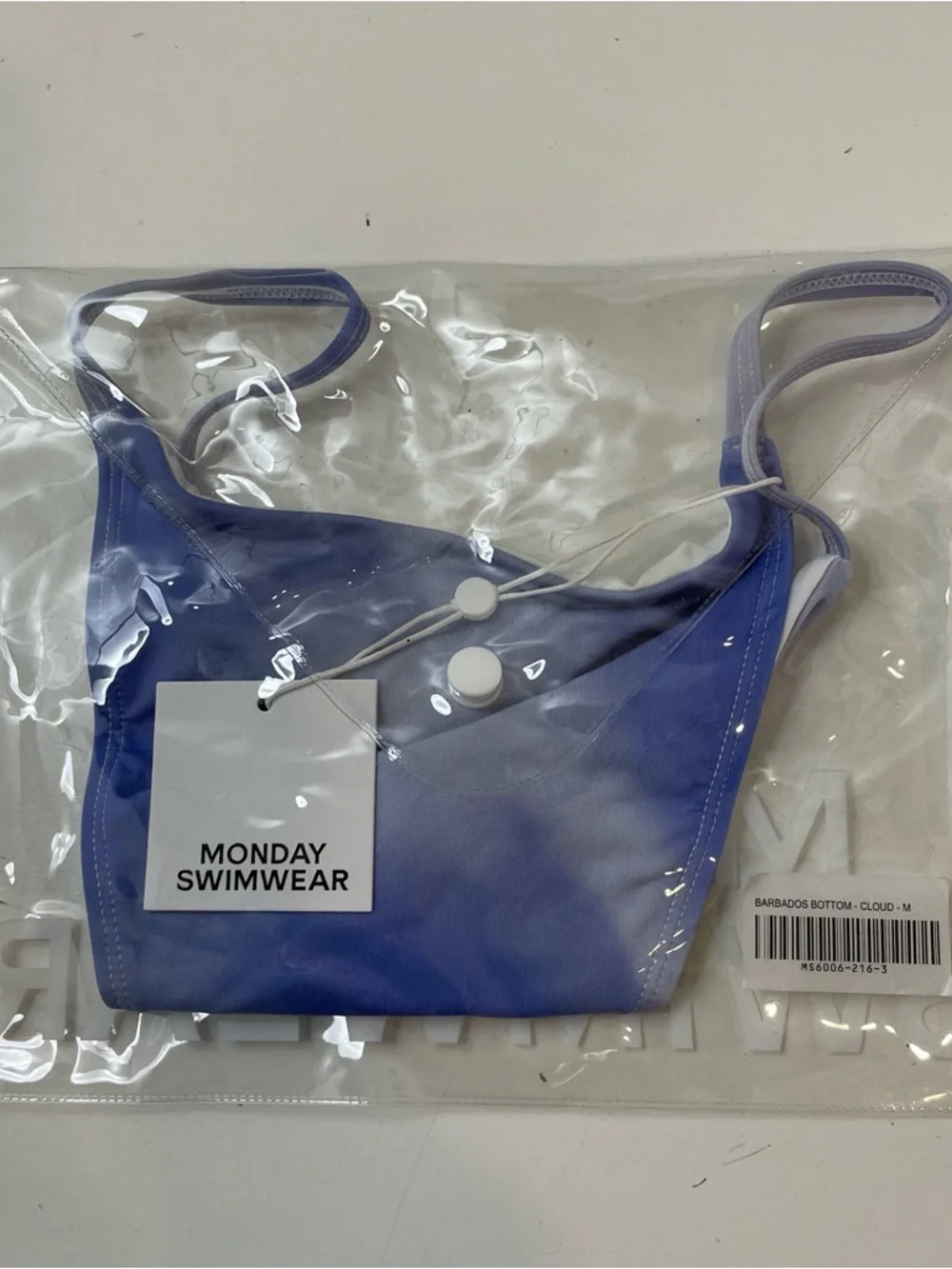 NEW Monday Swimwear Barbados Bottom Bikini Swimsuit in Cloud Size M~ with tag